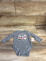 NEW Garanimals Polar Bear Long Sleeve Bodysuit Grey sz 3-6m