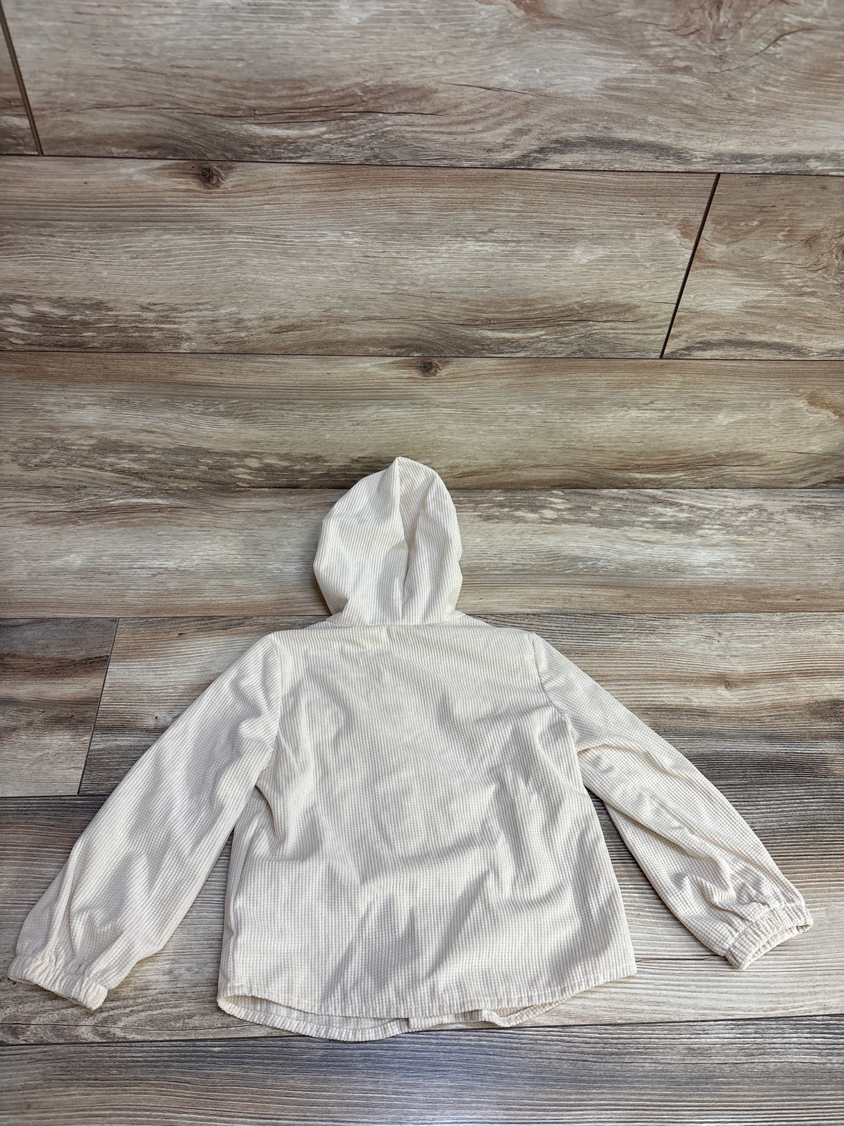 Shein Thermal Hooded Button Up Cream sz 2-3T