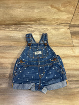 Oshkosh Star Print Denim Shortalls Blue sz 3m