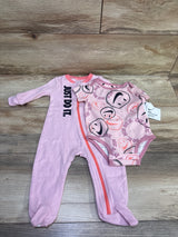 NEW Nike 2pc Bodysuit & Sleeper Set Pink sz 6m