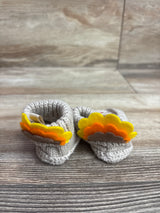 Knit Turkey Booties Beige sz 1/2c