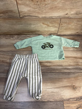 Cat & Jack 2pc Wheely Cute Set Green sz 3-6m