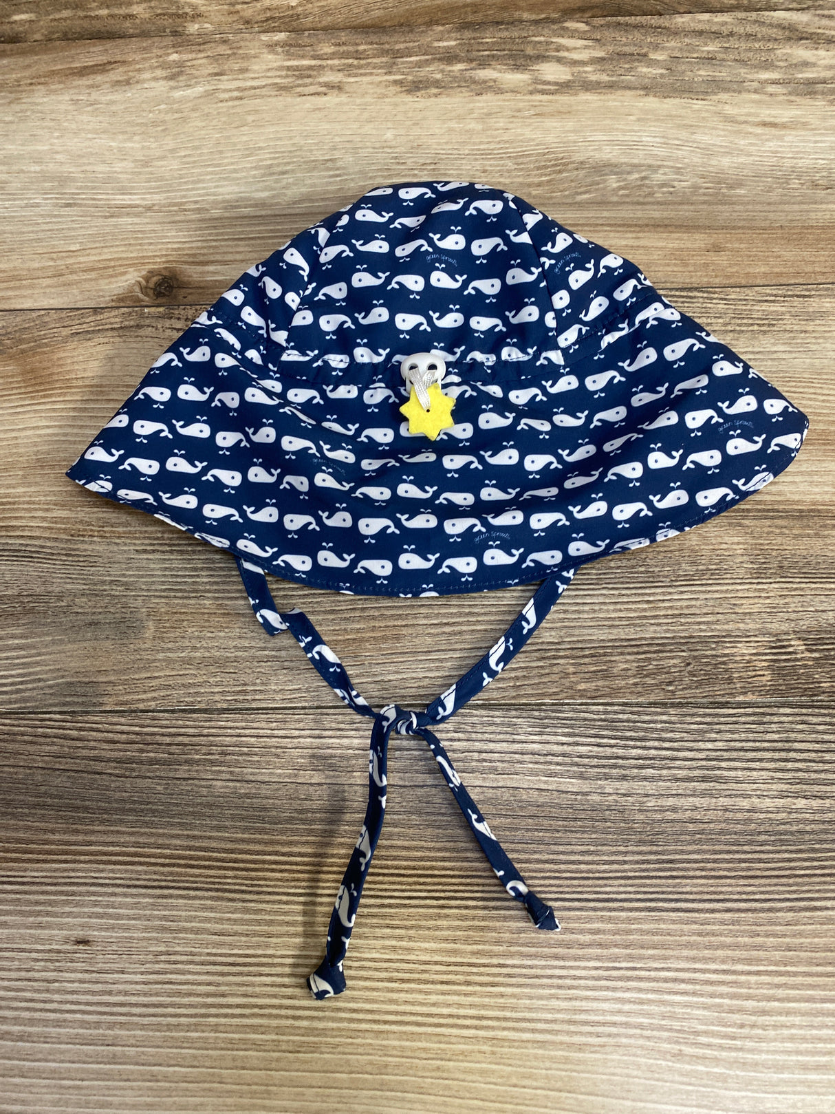 Green Sprouts UPF50+ Flap Sun Protection Hat, Navy sz 0-6m