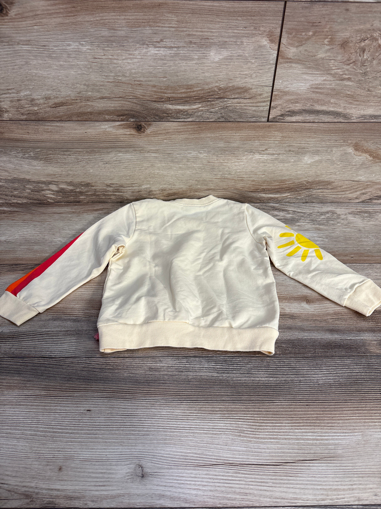 Rainbow Tassel Sweatshirt Cream sz 3T