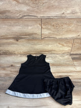 NFL Team Apparel 2pc Las Vegas Raiders Cheer Captain Dress with Bloomers Black sz 2T