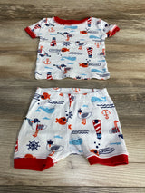 Koala Kids 2pc Sea Pajama Set White sz 12m