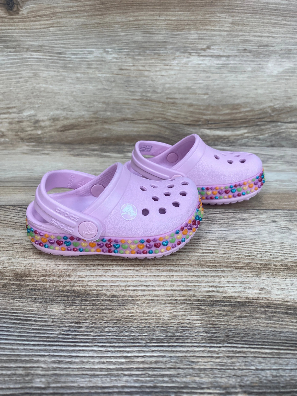 Crocs Crocband Gem Band Clog Pink Sz 4c