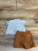 Ben Sherman Striped Shirt & Shorts 2pc Set Blue sz 3/6m