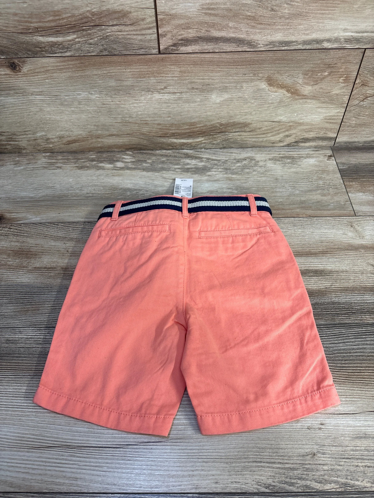 NEW Children's Place Woven Belted Chino Shorts Coral sz 5T