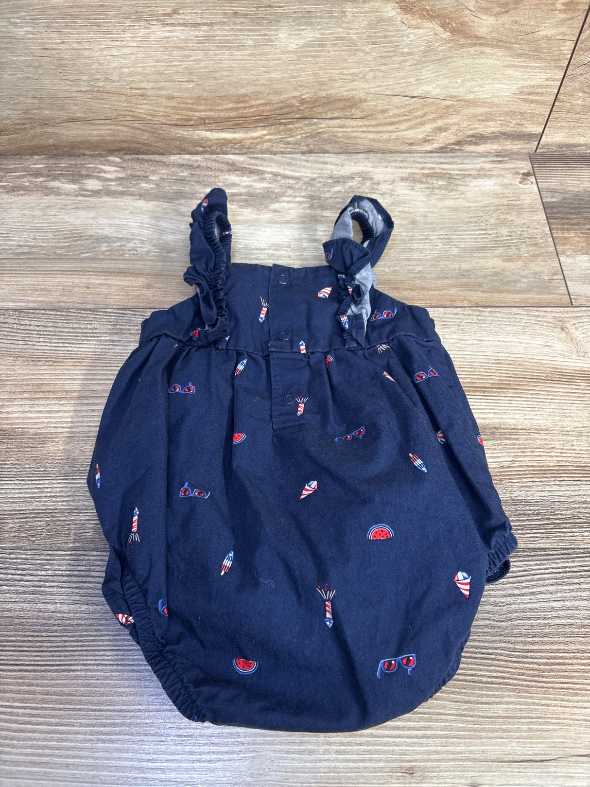 Carter's Patriotic Bubble Romper Navy sz 6m