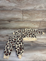 Hello Kitty 2pc Leopard Sweatshirt & Joggers Set Tan sz 9m