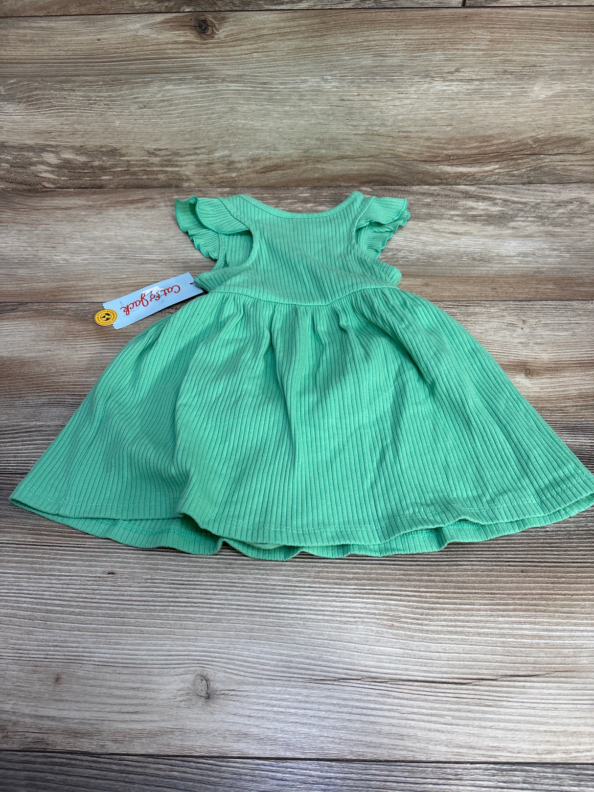 NEW Cat & Jack 2pc Ribbed Dress & Bloomers Green sz 18m
