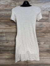 Kindred Bravely Striped Nursing Dress Beige sz Small