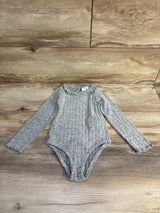 Zara Ruffle Long Sleeve Bodysuit Grey sz 2-3T - Me n Mommy To Be