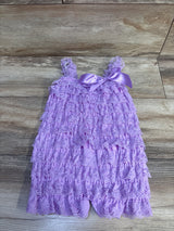 Cutie Baby Boutique Lace Romper Purple sz 12-18m