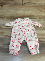 Cat & Jack Valentines Day Print Coverall Ivory sz 0-3m