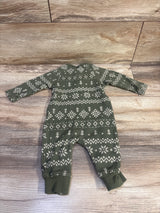 Modern Moments Waffle Knit Henley Coverall Green sz 3-6m