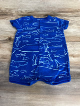 Carter's Shark Shortie Romper Blue sz 9m