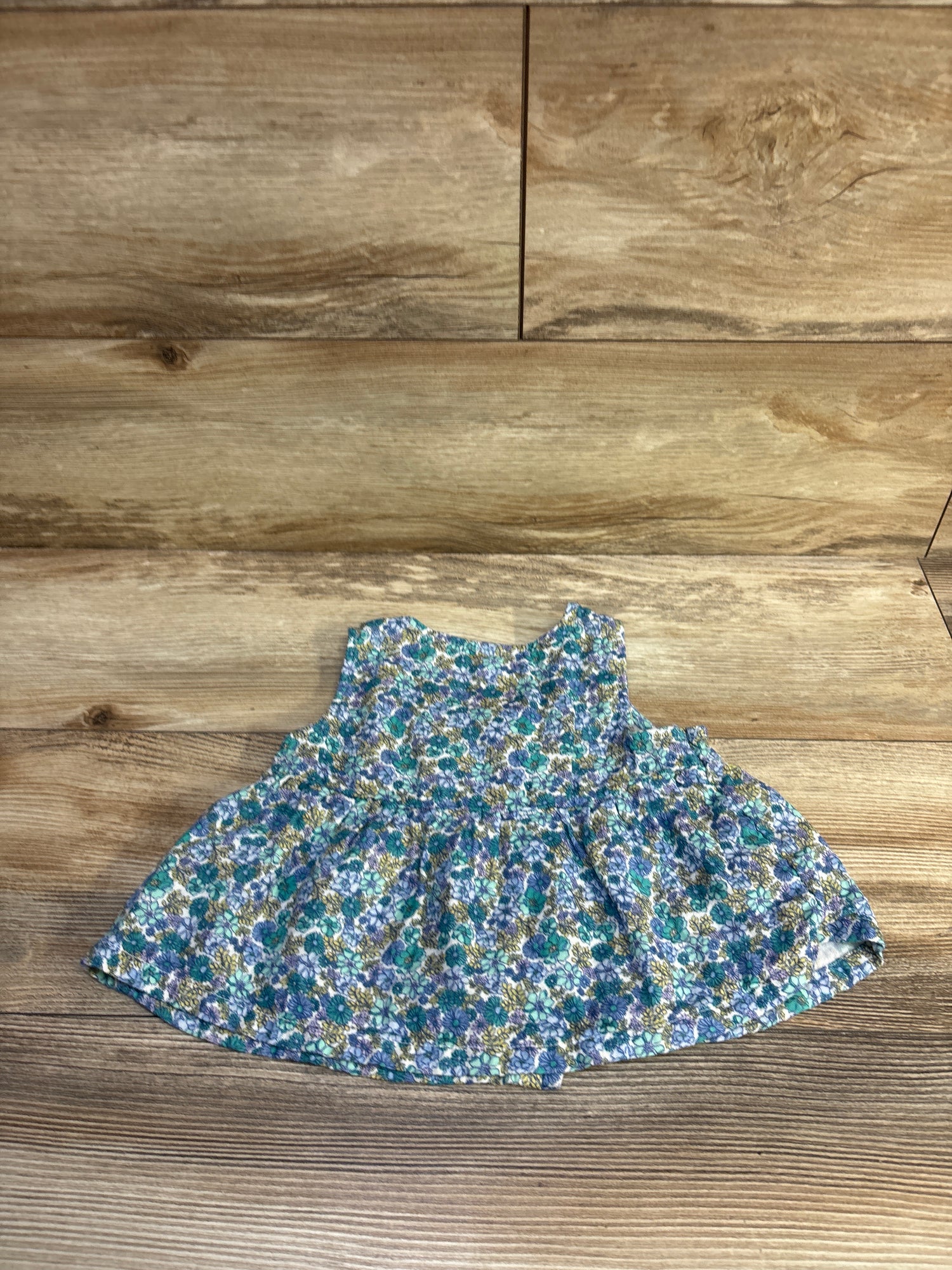 Old Navy Sleeveless Button Front Peplum Tank Top Blue sz 3T