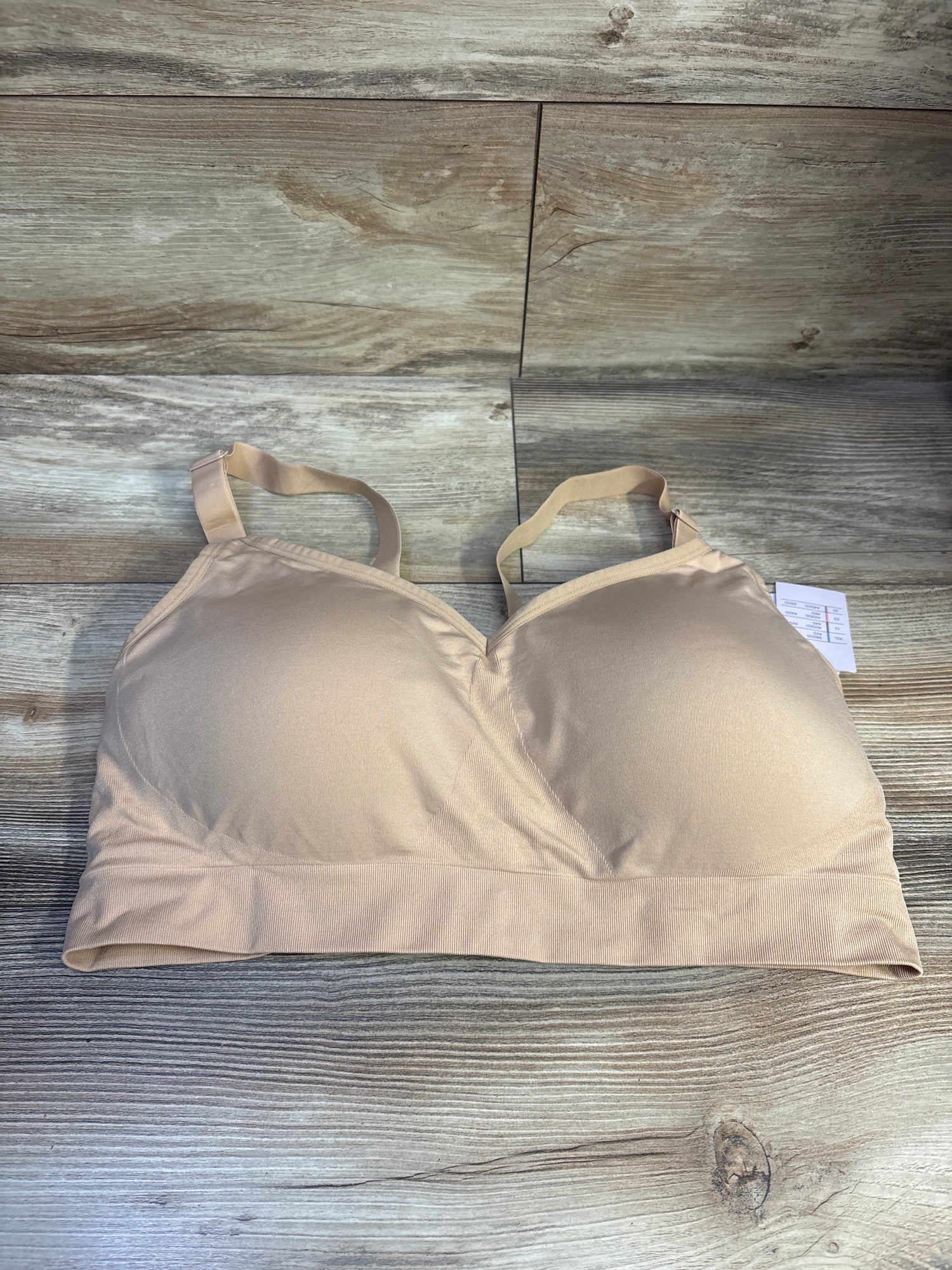 NEW Auden Nursing Lightly Lined Seamless Bralette Pearl Tan sz XXL