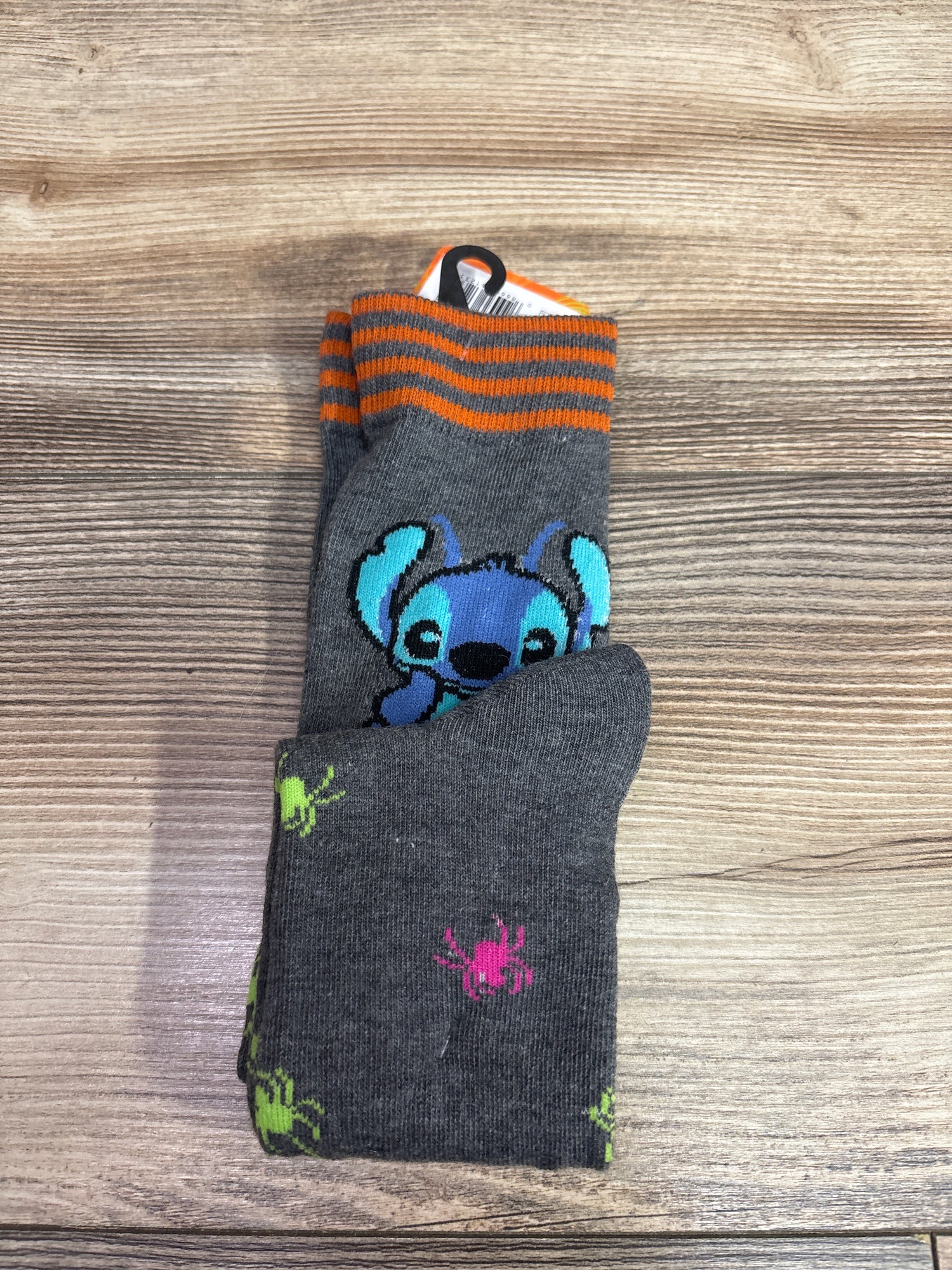 NEW Disney Lilo & Stitch Halloween Knee High Socks Grey sz 4-10c