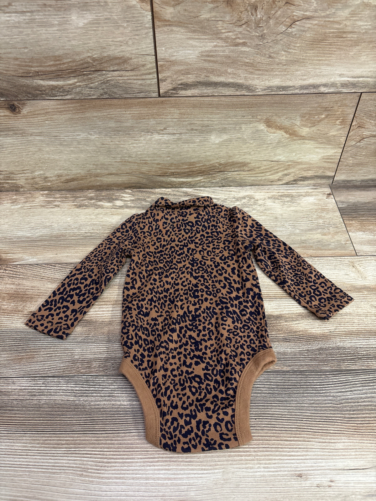 Baby Gap Long Sleeve Leopard Bodysuit Brown sz 6-12m