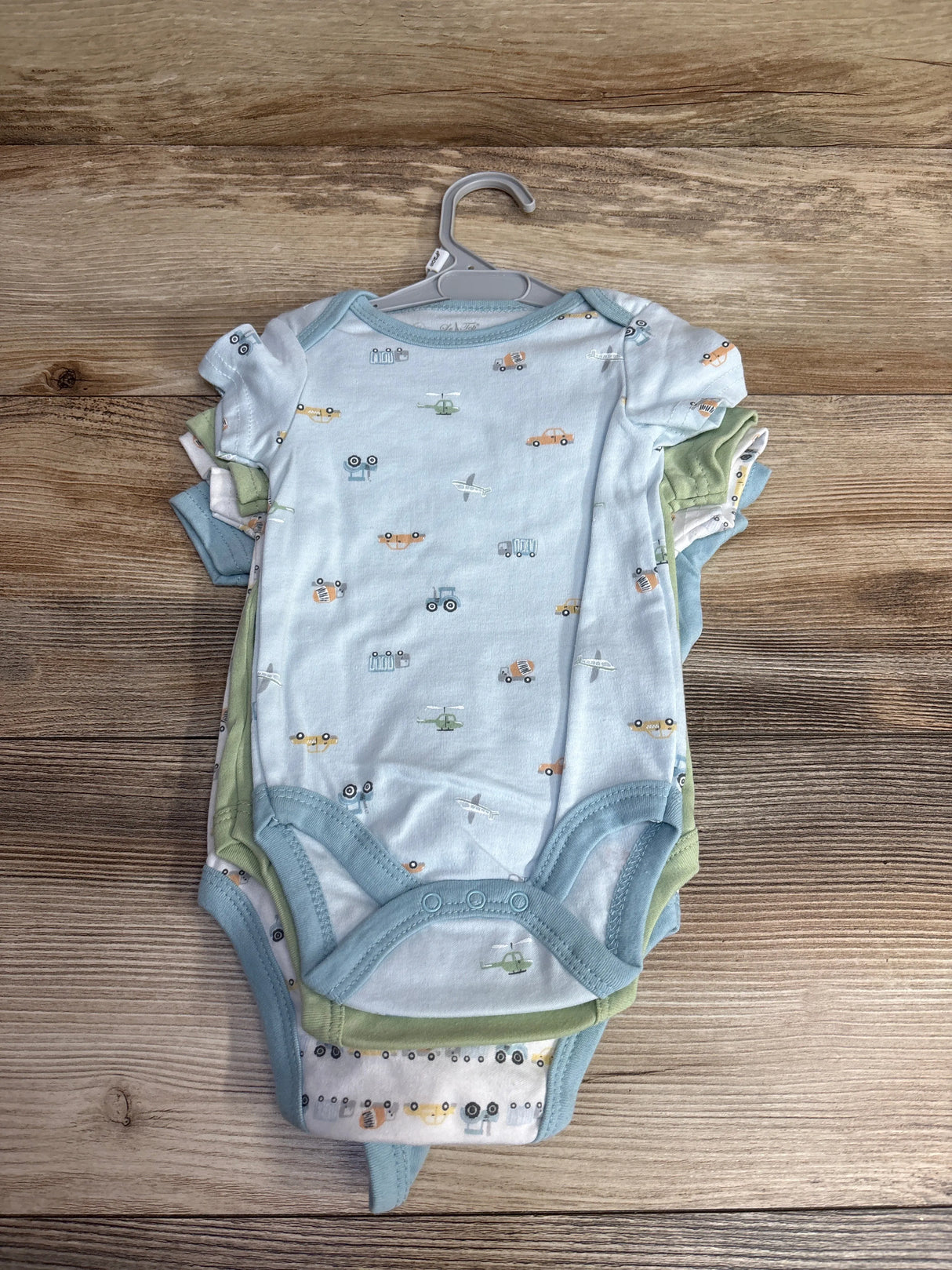 NEW Le Top Bebe 4pk Bodysuit Set Blue sz 3-6m