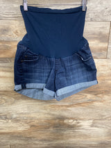 Lea Maternity Denim Full Panel Shorts Navy sz Large
