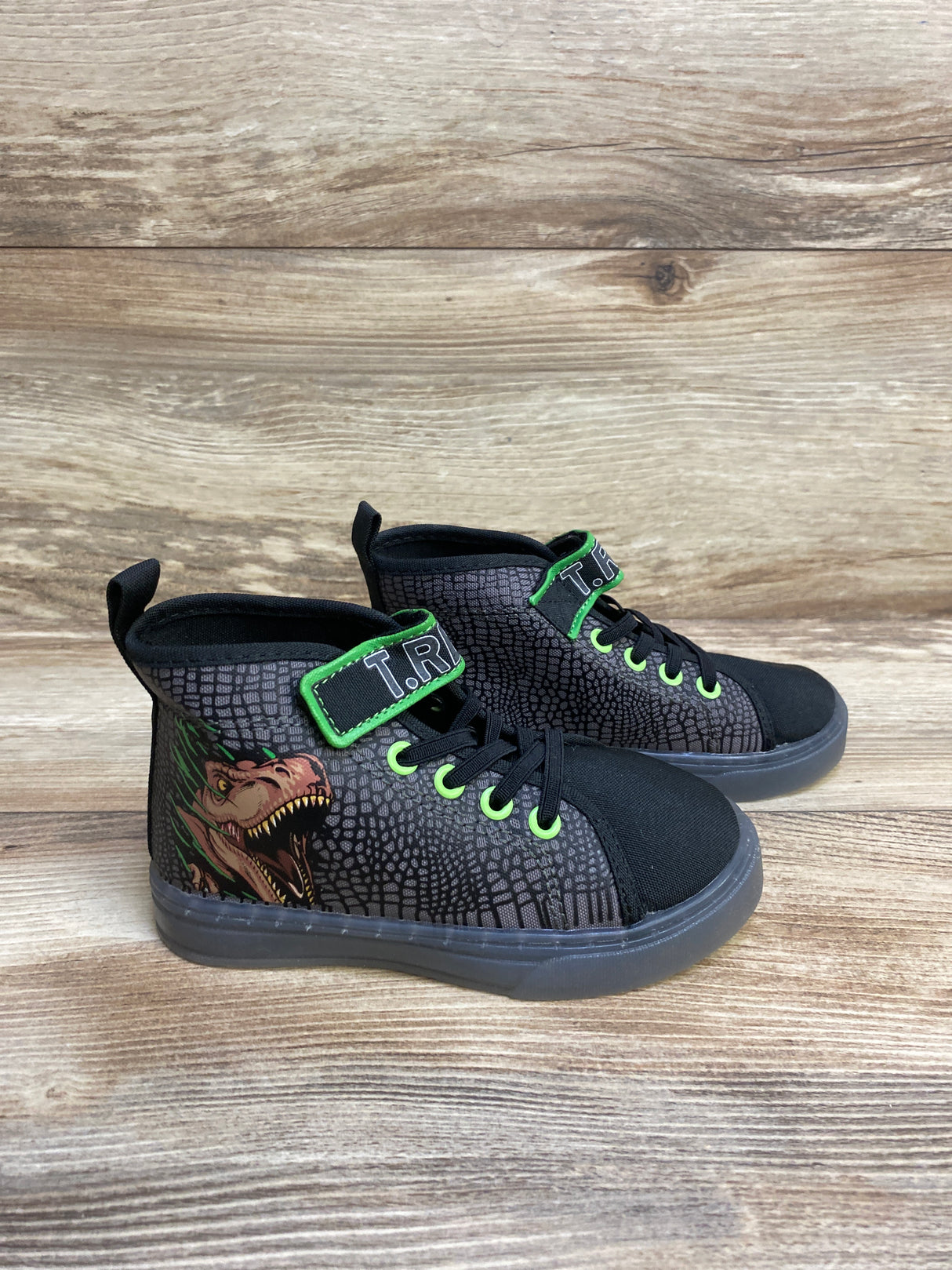 Jurassic World Light-Up High Top Canvas Sneakers, Black sz 9c