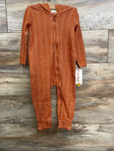 NEW Cat & Jack Textured Hooded Coverall Rust sz 18m