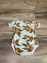 Milkbarn Organic Peaches Short Sleeve Bodysuit White sz 3-6m