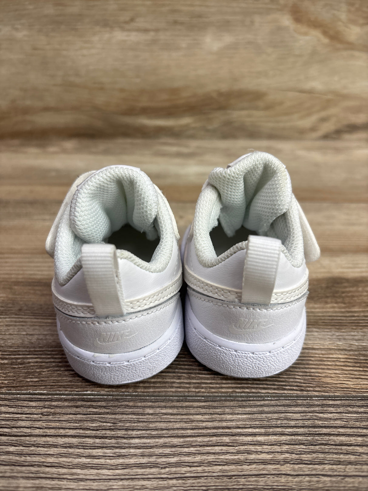 Nike Court Borough Low 2 TD 'Triple White' Sneakers sz 3c