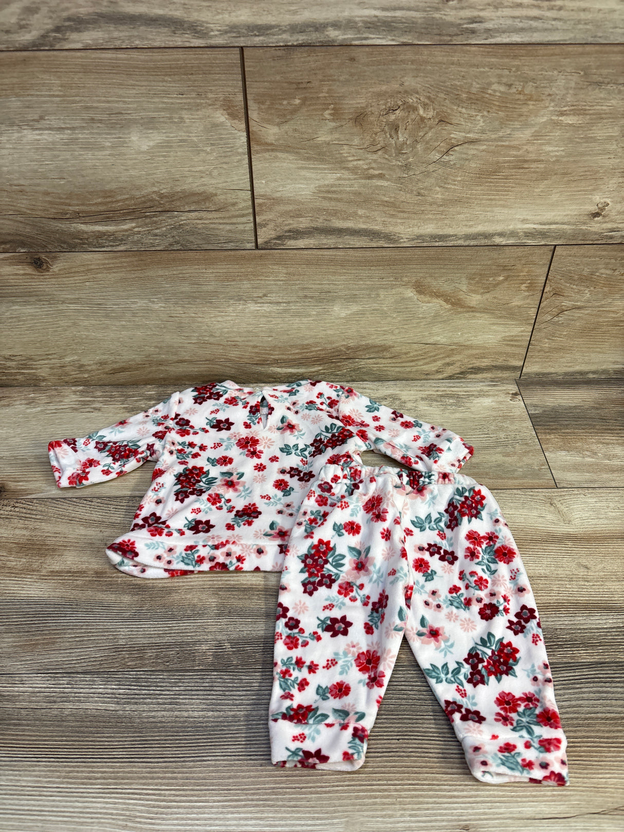 Little Lass 2pc Velour Shirt & Pants Set White sz 0/3m