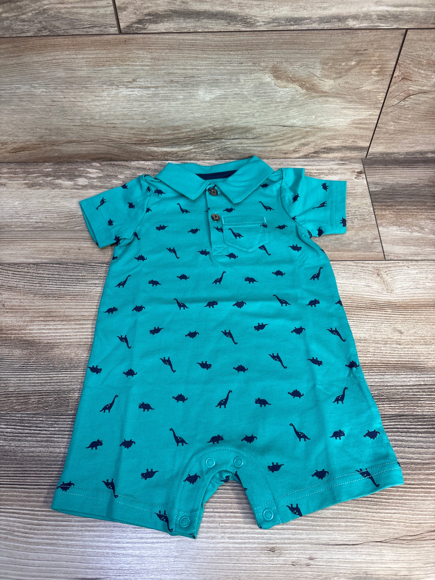 NWOT Simple Joys Polo Shortie Romper Teal sz 12m