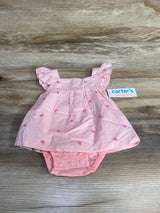 NEW Just One You Bunny Print Bodysuit Dress Pink sz Newborn