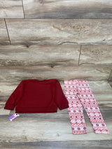 NEW Disney Junior Minnie Mouse Sweatshirt & Leggings Burgundy sz 3T - Me n Mommy To Be