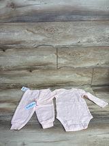 NEW Carter's 2pc Butterfly Bodysuit & Pants Pink sz 12m