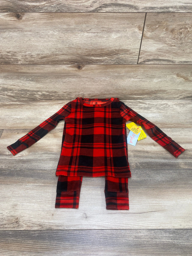 NEW Cat & Jack 2pc Plaid Pajama Set Red sz 3T - Me n Mommy To Be