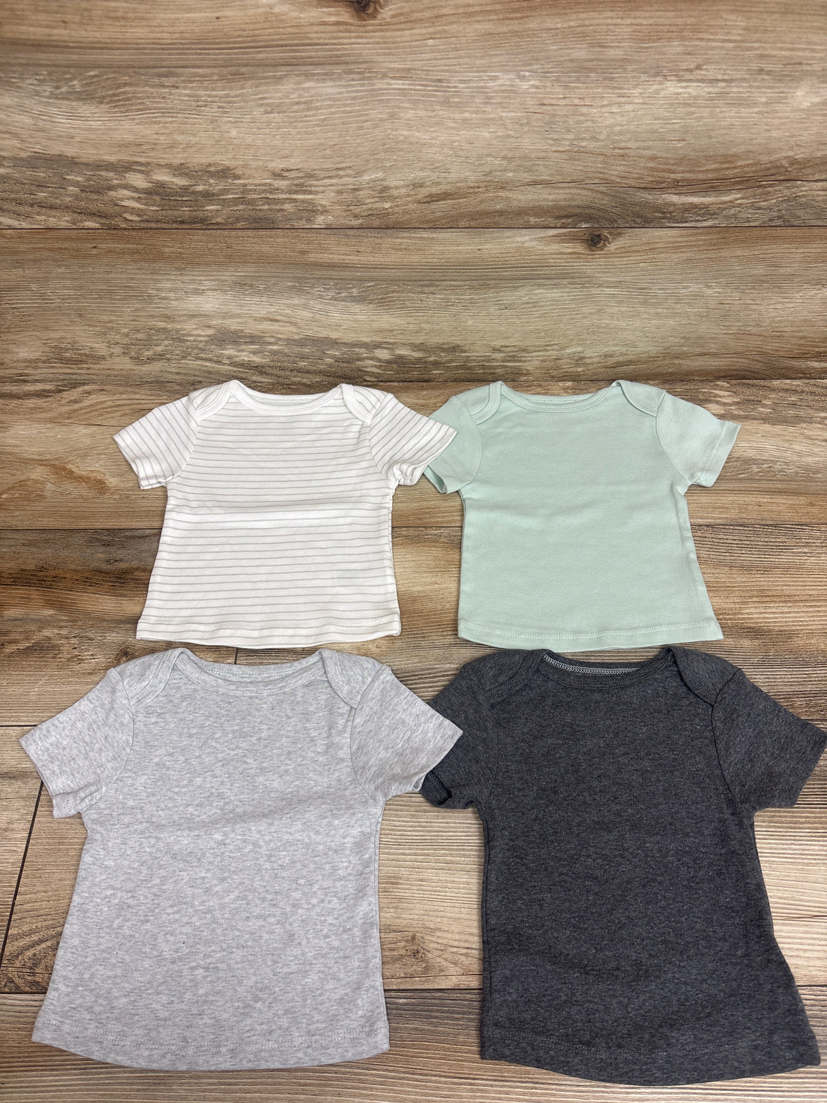 Cloud Island 4pk Short Sleeve Shirts Grey sz 6-9m