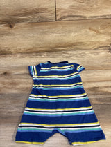 Lee Henley Striped Romper Blue sz 3-6m