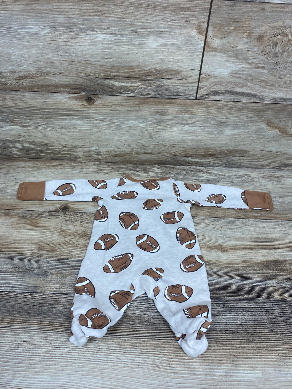 Wonder Nation Football Sleeper Ivory sz Newborn