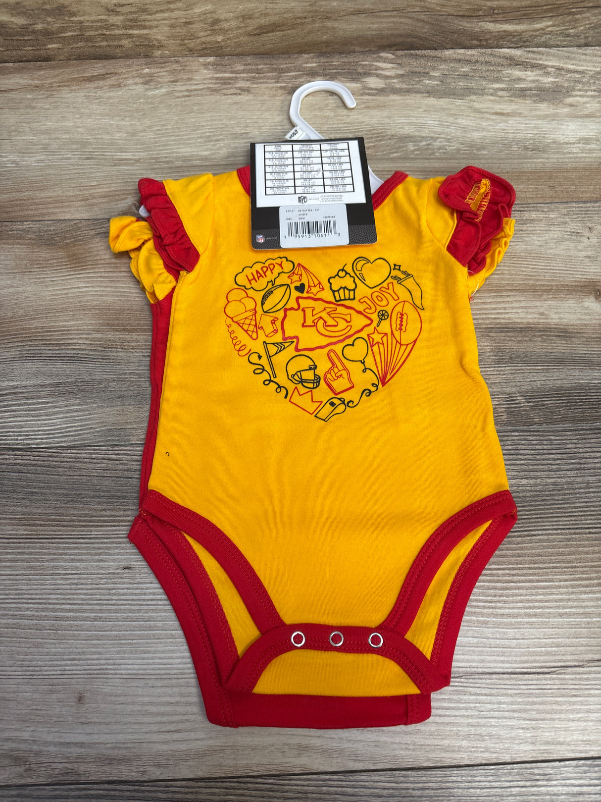 NEW NFL Kansas City 2pc Creeper Red sz 0-3m