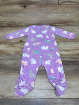 Just One You Animal Blanket Sleeper Purple sz 6m