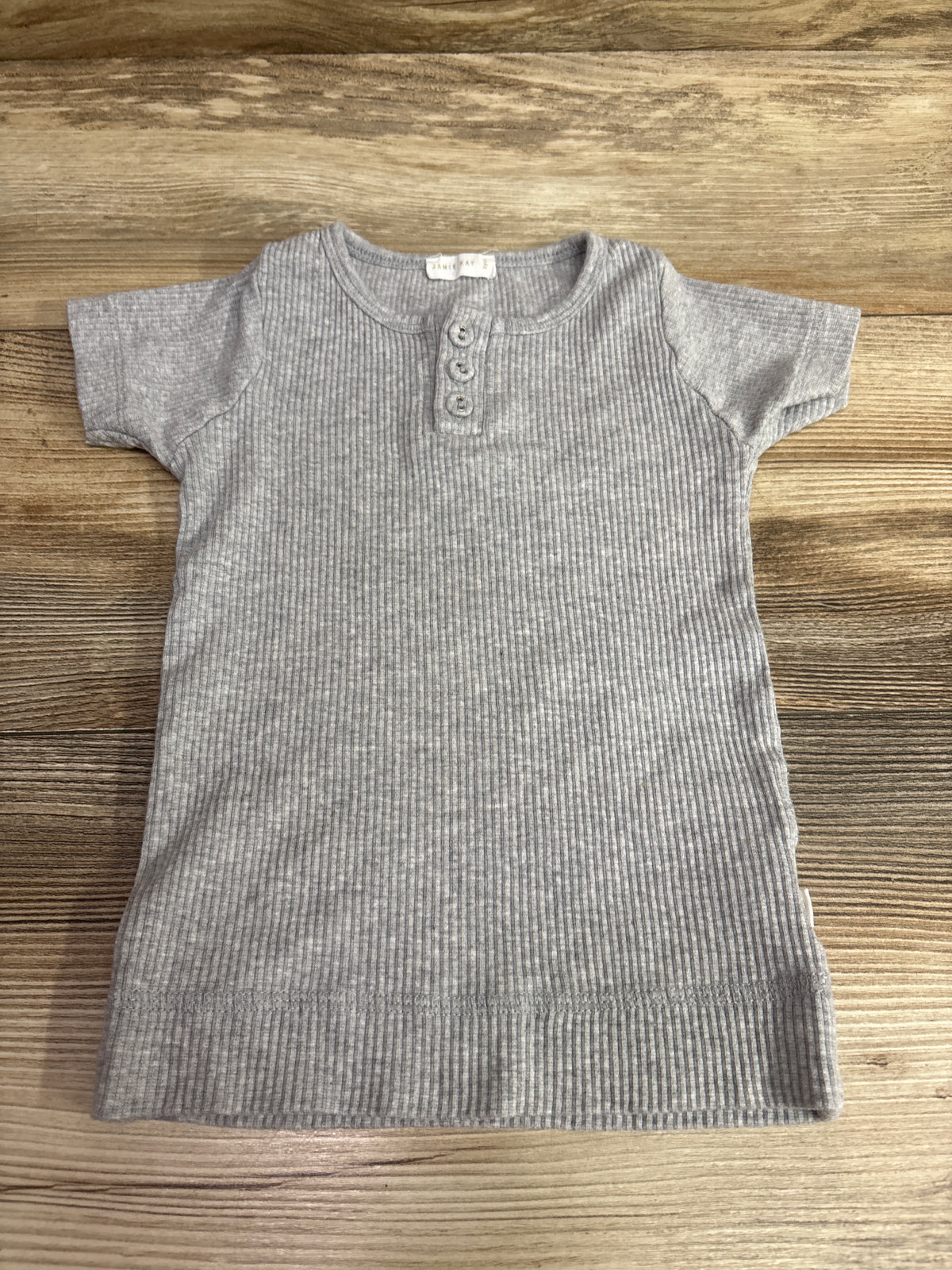 Jamie Kay Organic Cotton Modal Henley Tee Shirt Grey sz 3T