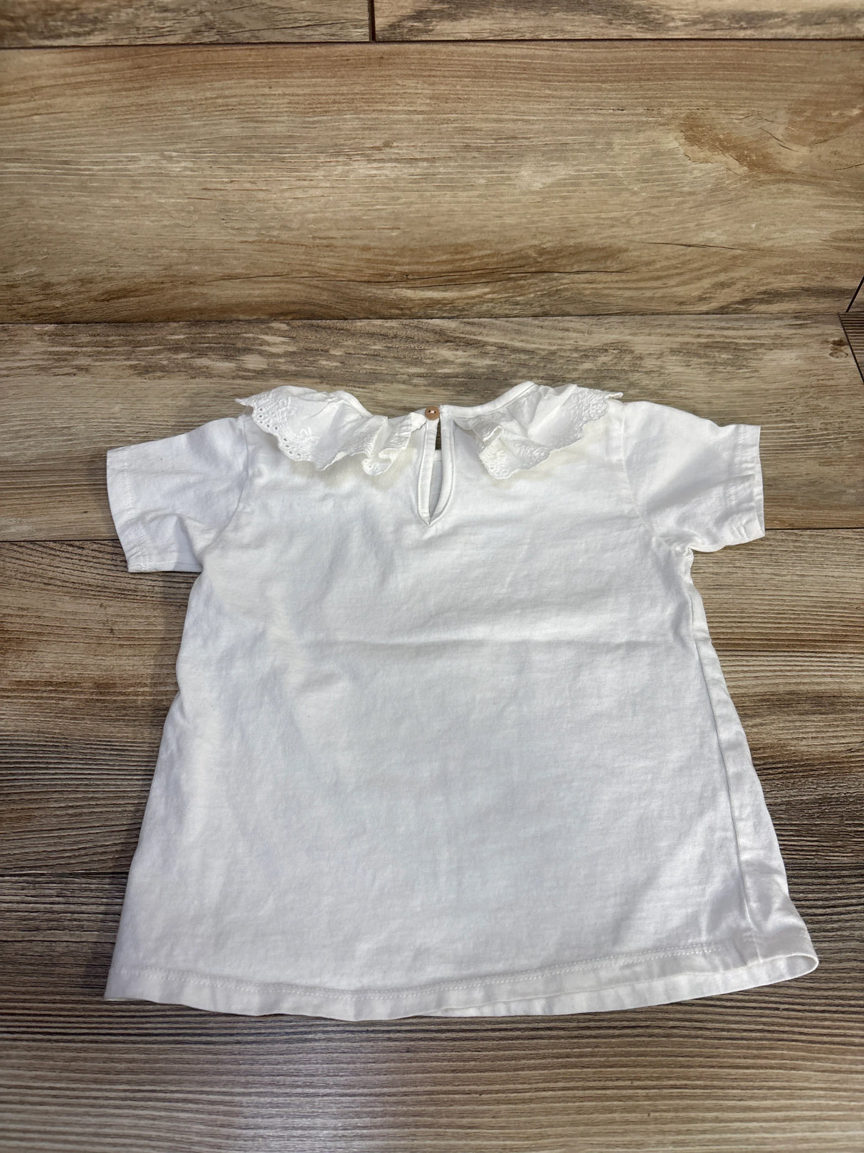 Zara Eyelet Collar Shirt White sz 18-24m
