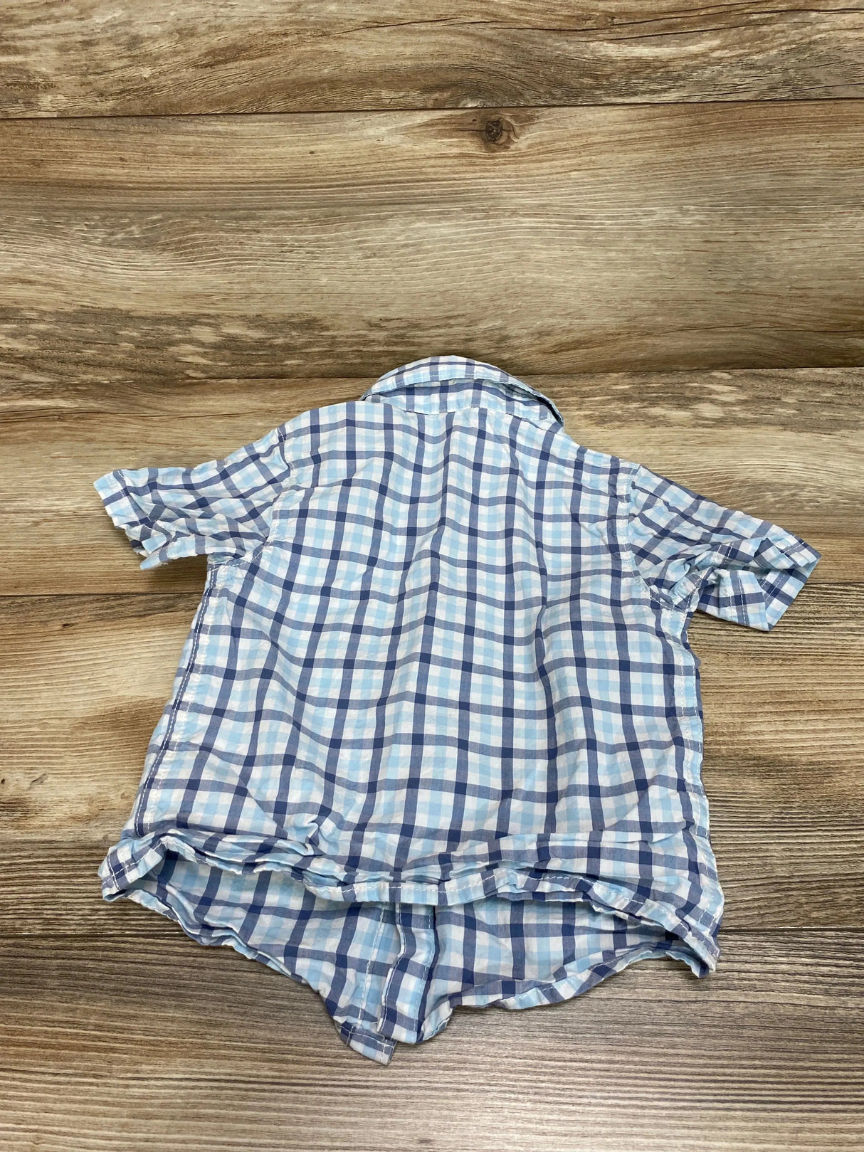 Carter's Gingham Button-Up Shirt Blue sz 18m