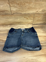 NEW Gap Maternity 4" Inset Panel Denim Shorts Dark Wash Blue sz 26/2 XS