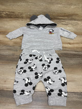Disney Baby 2pc Mickey Mouse Sweatshirt & Pants Set Grey sz 0/3m