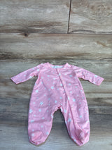 Shein Star Print Snap Sleeper Pink sz 1-3m
