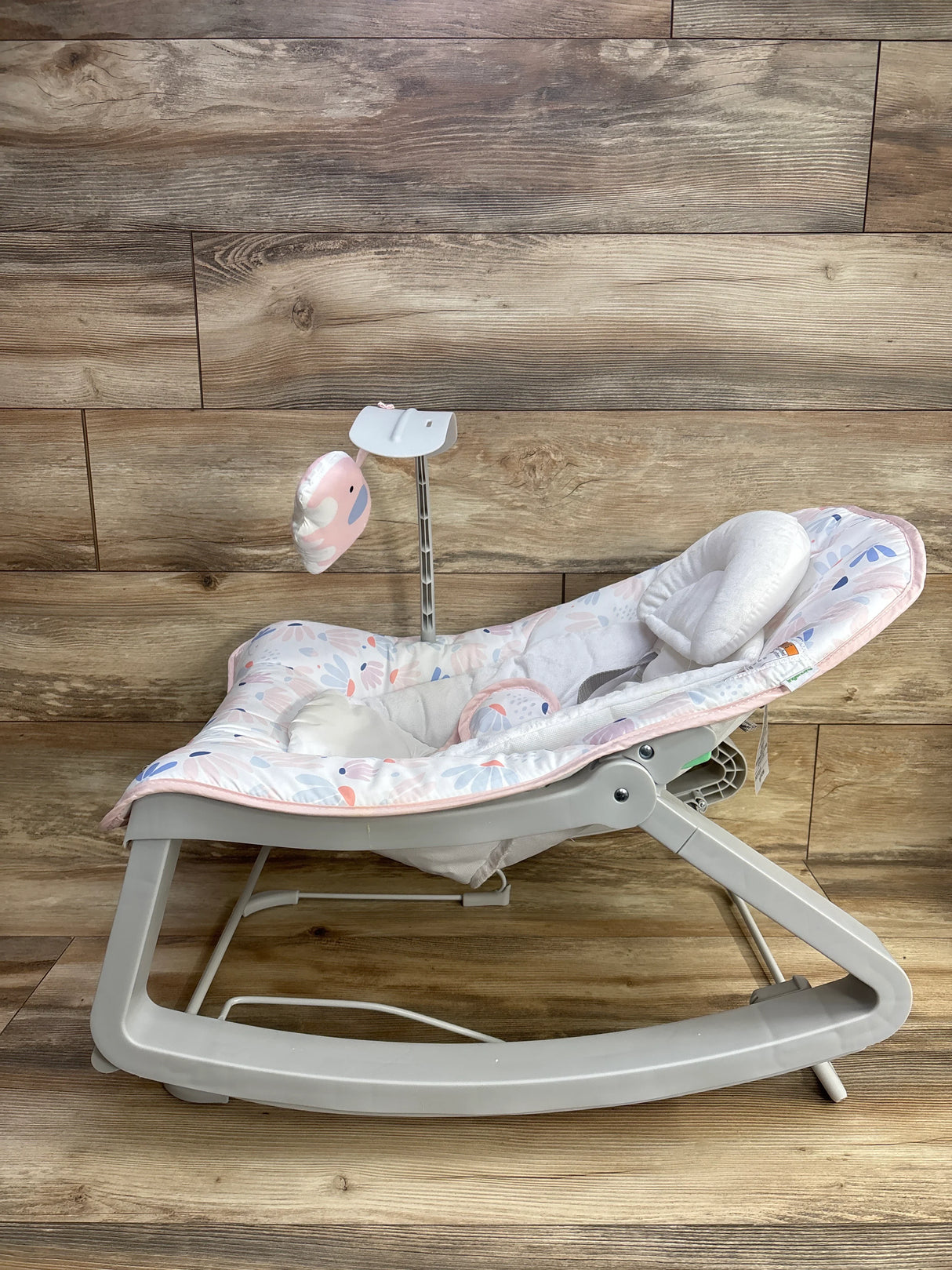 Ingenuity Keep Cozy 3-in-1 Grow with Me Baby Bouncer, Rocker & Toddler Seat Pink Burst